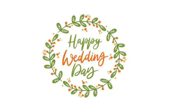 Celebrate Every Moment with Happy Wedding Day Typography
