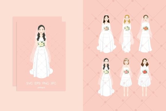 Cute Wedding Brides Dress Character Clip: A Designer's Guide