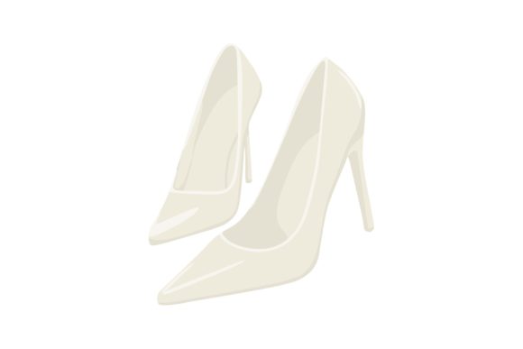 Elegant Bridal Style: Pretty White Wedding Heels for Bride