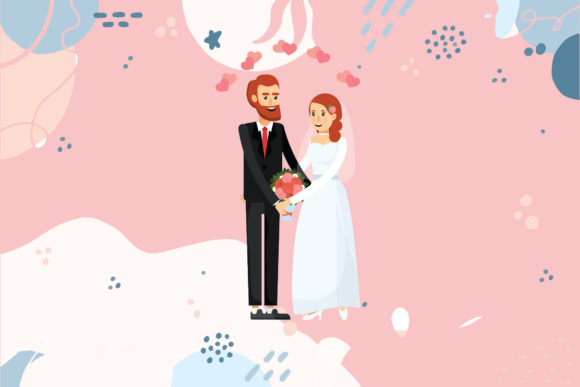 Enchanting Designs with a Cute Wedding Vector