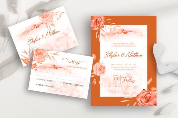 Floral Watercolor Wedding Templates for a Timeless Look