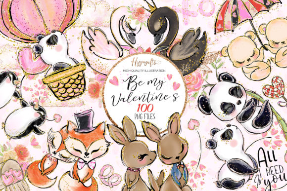 Love Clip Art: 100 High-Quality Illustrations for Your Projects