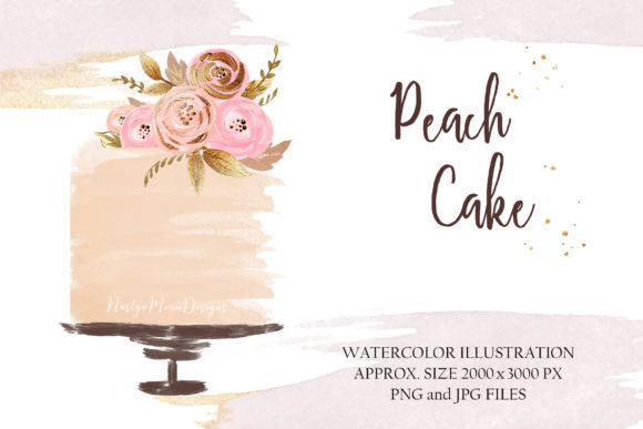 Watercolor Wedding Floral Cake Clipart: A Designer's Delight