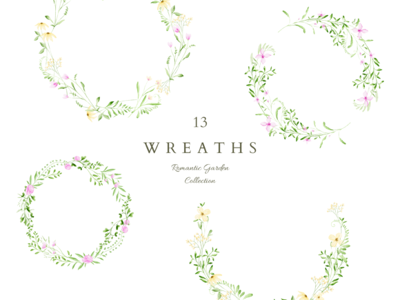 Watercolor Wreaths Wedding Clipart: A Botanical Design Essential