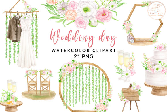 Wedding Day Watercolor Clipart PNG: A Designer's Guide