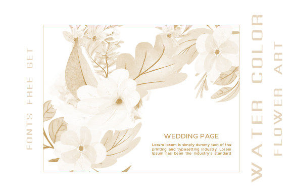 Wedding Page Watercolor Art Set: Infuse Designs with Hand-Painted Charm